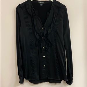 Fifteen Twenty Black Ruffle Top